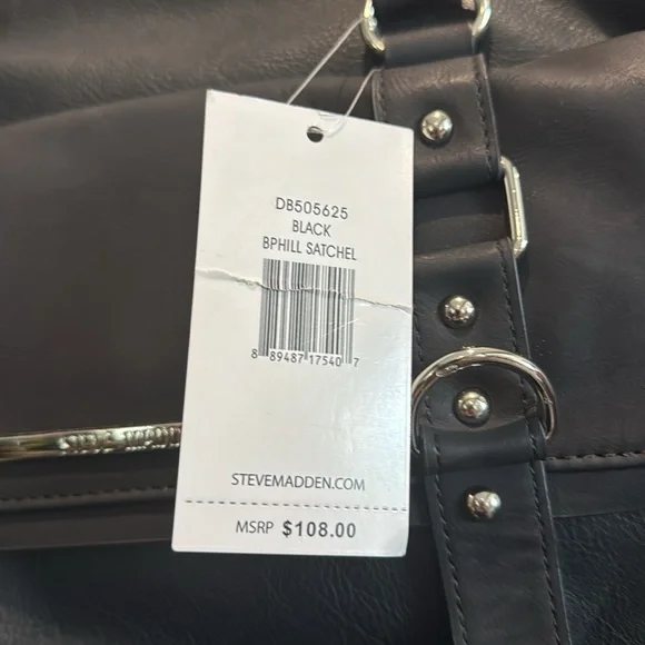 Steve Madden Black Leather Purse NWT - Picture 6 of 6